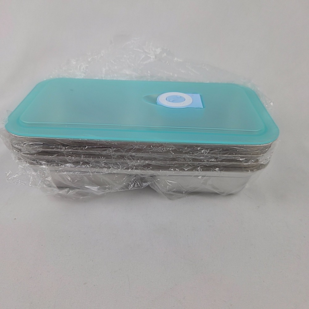 4-Pack Stainless Steel Food Storage Containers - Double Compartment Leakproof - Picture 2 of 5
